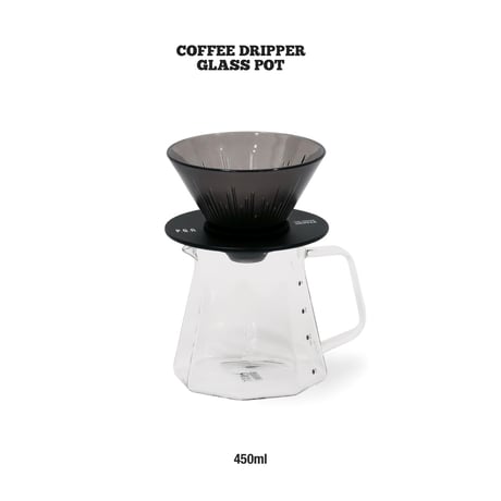COFFEE DRIPPER / COFFEE GLASS POT 450ml / コーヒードリッパーとコーヒーを淹れられるガラスポット / コーヒー ドリッパー