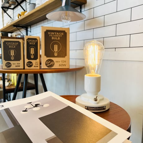シンプルで明るいセラミック製の卓上ランプ / TABLE LAMP / Compass Stand  / ARTWORK STUDIO デスクランプ スタンドランプ / 電球選択