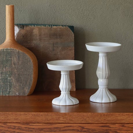 CANDLE STAND / LED CANDLE アンティーク調の佇まいが美しい磁器製のキャンドルスタンド / Sサイズ , Lサイズ