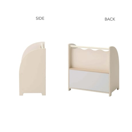 WAVE BOOK SHELF / 優美な曲線が空間を彩るウェーブデザインのブックシェルフ / BEIGE , GRAY