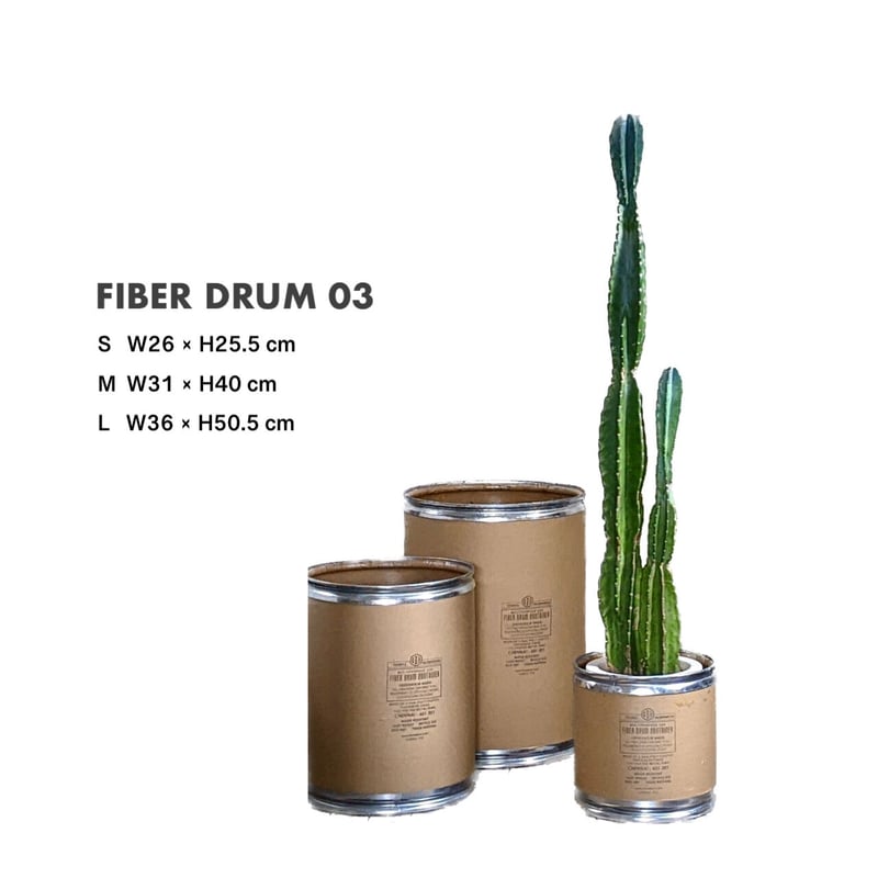 FIBER DRUM 3セット / S , M , L / ドラム型 収納ボックス / ダス FIBER DRUM 3セット / S , M , L / ドラム型 収納ボックス / ダス