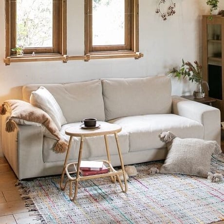 3P RELAX SOFA / フェザーをふんだんに使用した包み込まれるような座り心地に癒される3人掛けソファ / REST ソファ / W1950×D900×H700/SH380mm