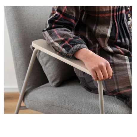 LOUNGE CHAIR / ラウンジチェア / ivory , gray / ファブリック / サイズ : W66.5xD80xH81(SH43)cm