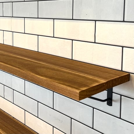 SHELF900 / STEEL BRACKET + WOOD / サイズ : W91.5 × D18 ×H9.5cm / ウォールシェルフ / 棚 ラック / 壁面収納
