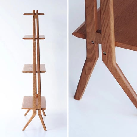 Display OPEN SHELF / スタイリッシュでおしゃれな佇まいの収納棚 / BROWN / オープンシェルフ / 4段ラック