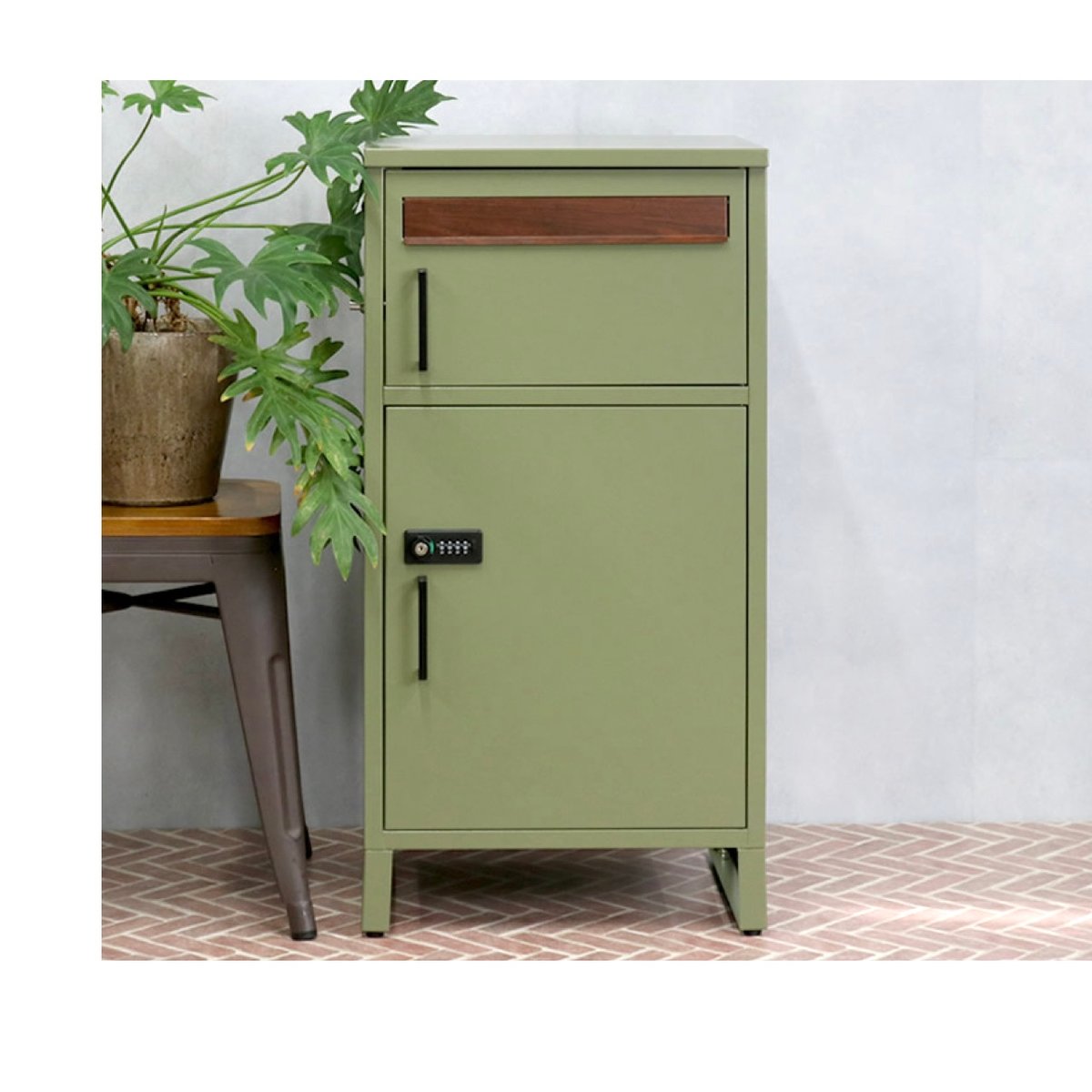 N°02 / Delivery Box / 木目調フラップ / ポスト一体型宅配