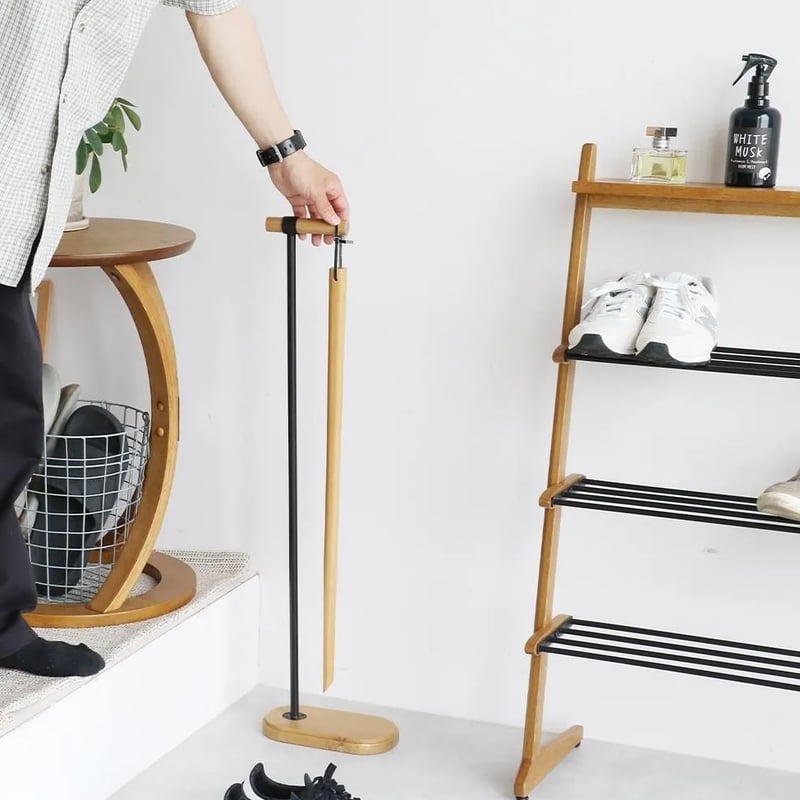 Shoehorn wood × steel / さりげないデザイン性のある上質な