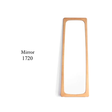 MIRROR 1720 / 北欧スタイルのオーク材ミラー / 高さ172cm 鏡面サイズは幅51cm×高さ165cmの大型設計 / 壁掛けミラー / 姿見 / ナチュラル