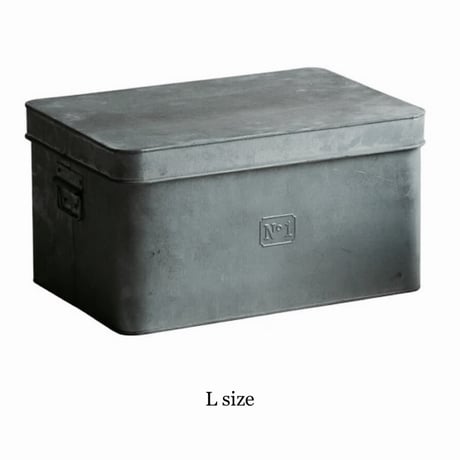 3SIZE BOX SET  / ブリキ素材のナンバリングボックス / S , M , L ⚫︎3サイズセット