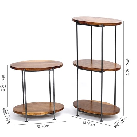 OVAL SHELF / 圧迫感のない物を飾りたくなるシェルフ / Sサイズ （2段）: Lサイズ（3段） / shesayの家具