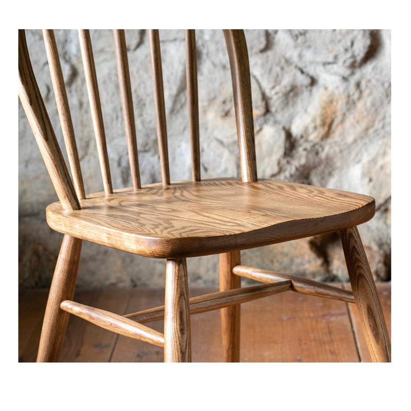 無垢材のウィンザーチェア / ラウンド , ストレート / ダイニング  