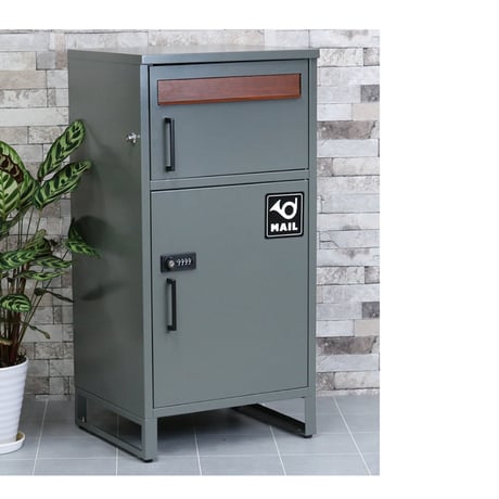 N°02 / Delivery Box / 木目調フラップ / ポスト一体型宅配ボックス /  BEIGE , GREEN , GRAY