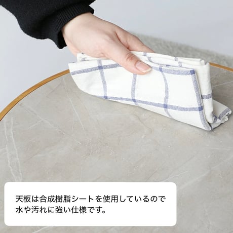 NATURAL × GRAY ROUND SIDE TABLE /ノートPCが乗せれる木製でおしゃれなサイドテーブル  / ソファサイド テーブル / 円形 ラウンドテーブル