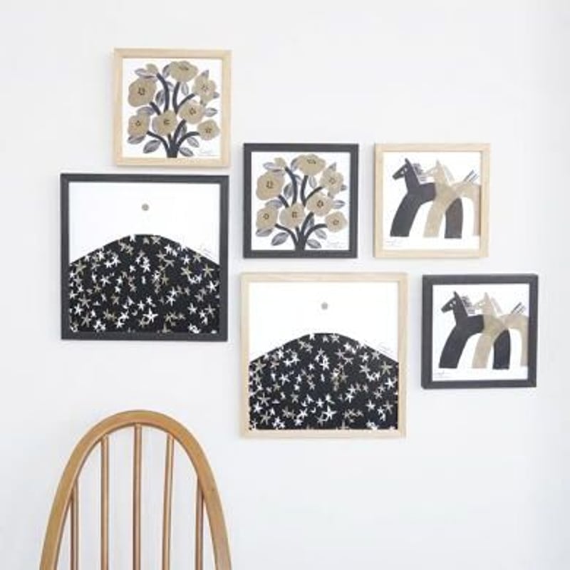 AXCIS アートフレーム L / Hill by イオクサツキ / ナチュラル , ブラッ