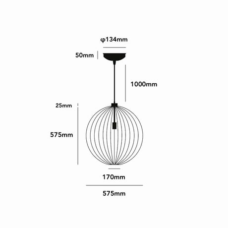 Allium-pendant 1 / white , black / アリウム ペンダントライト