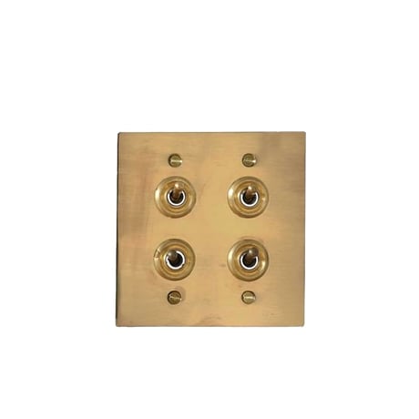 AXCIS 真鍮プレートスイッチ 4 / BRASS SWITCH PLATE / HS 3104