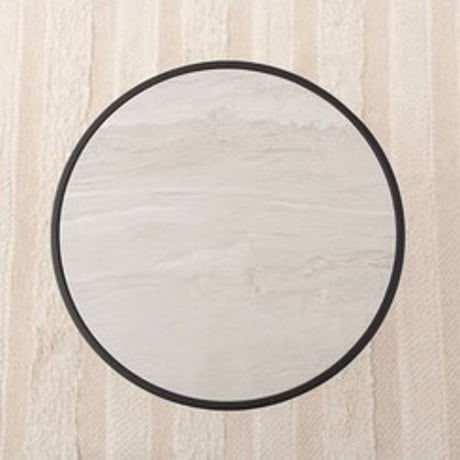 ROUND SIDE TABLE "stone" / GRAY , BLACK  / スタイリッシュで静けさを纏うラウンドテーブル / サイズ : W42xD42xH55cm