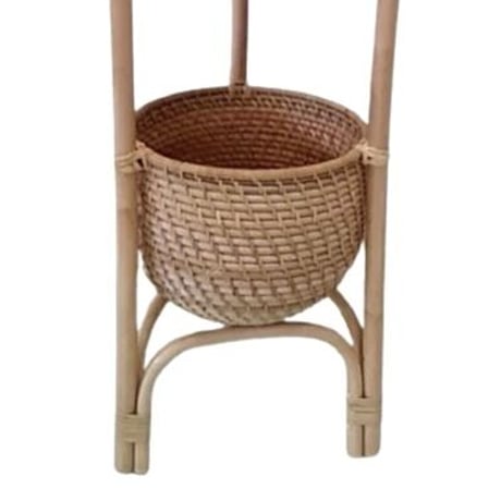 RATTAN BASKET 02 / ラタンのバスケット収納 / ラック / リビング収納 / サイドテーブル / 北欧ヴィンテージ / ナチュラルインテリア