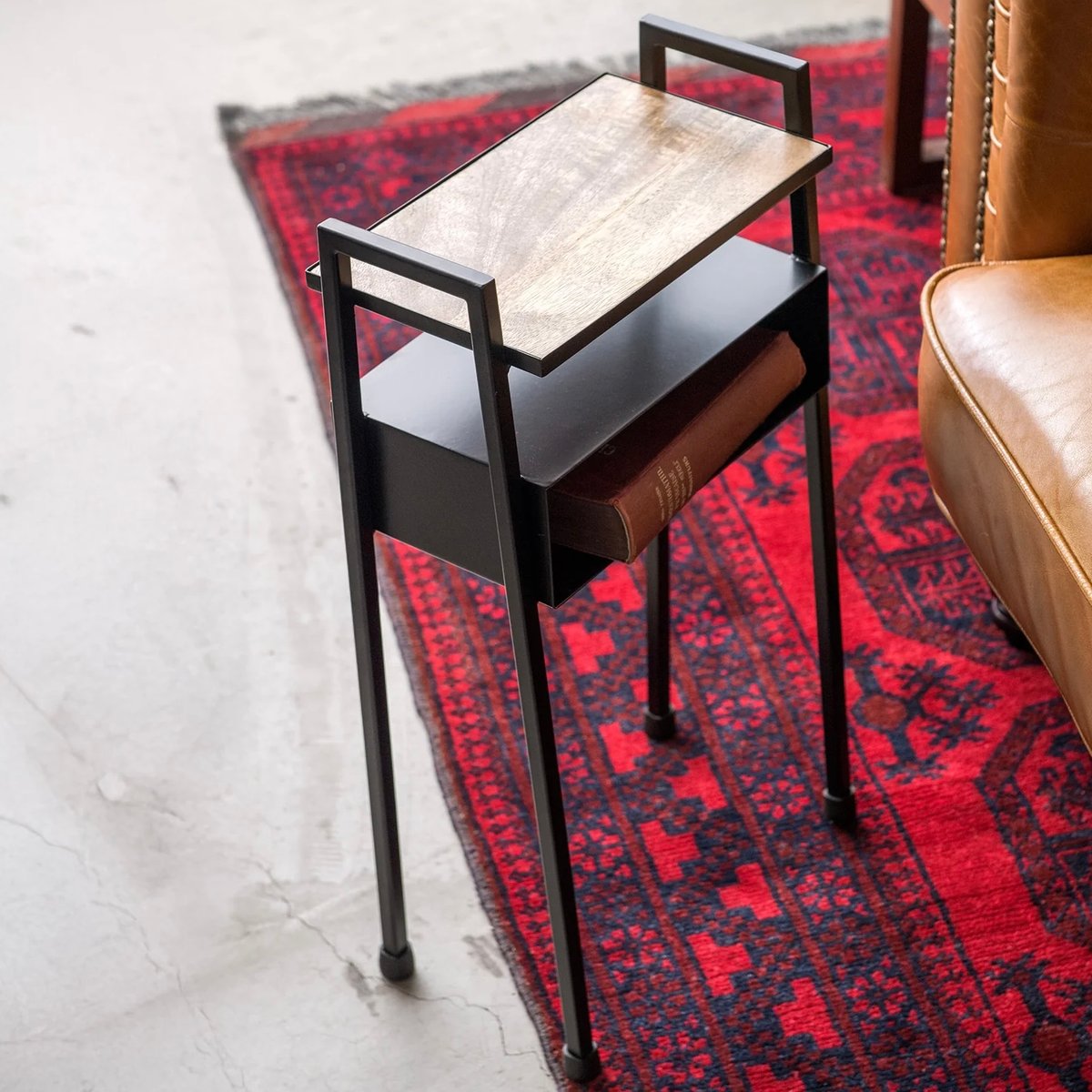 IRON × WOOD SIDE TABLE / シンプルでスタイリッシュなサイドテーブル /