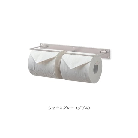 IRON stylish TOILET PAPER HOLDER W + SHELF L  / シンプルで清潔感のあるシェルフ&トイレットペーパーホルダー / ダブル