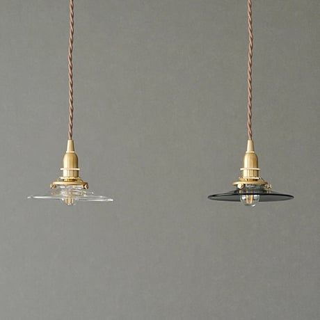 MINI GRASS × BRASS PENDANT LIGHT SET / シンプルでかわいいグレーグラスと真鍮ペンダントライト / E17電球 / コードの長さは60cm / LED電球 選択