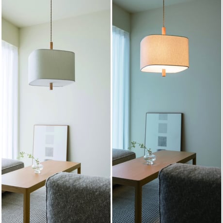 Somnoler pendant light / 角丸のゆるやかなスクエアフォルムでリラックスした雰囲気をつくる2灯ペンダントライト / E26 LED電球 / アッシュ材