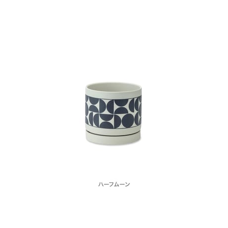 RETRO CERAMIC POT 03 / マットな質感に繊細で美しい柄を施したパターンポット。