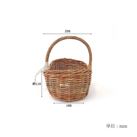RATTAN BOAT BASKET / Sサイズ , Lサイズ / 天然素材で作り上げたこだわりの収納バスケット / AROROG