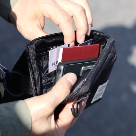 SLING WALLET POUCH / スリングウォレットポーチ /  ウォレット / 財布 カード収納 / コヨーテベージュ , ブラック / ショルダーバッグ  ポーチ