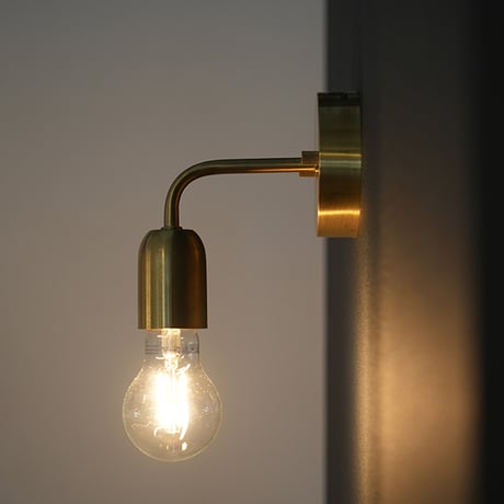 BRASS BRACKET LIGHT 01 / シングルブラケット ブラス / ウォールランプ / エントランスライト / LED電球 選択