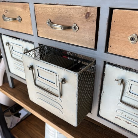 WOOD×IRON MINI CHEST / ドロワー チェスト / ミニチェスト / キッチン収納 / リビング収納 / サイズ : W54xD22xH32 cm