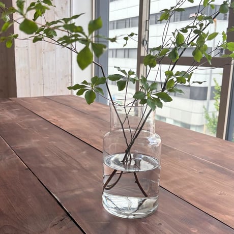 FLOWER VASE / REUSE GLASS / ネック フラワーベース / 花瓶 / H26cm / 枝物