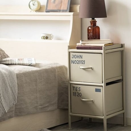 ドロワーチェスト / IRON CHEST  / 2杯 / BEIGE , GRAY , BLACK / サイズ : W300×D320×H590mm