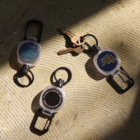 3COLOR CORD REEL KEY HOLDER / 鍵やIDケースをスマートに携帯できるリール式キーホルダー / コード82cm