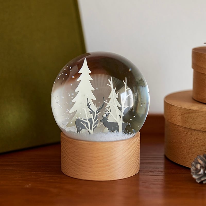 風景 スノードーム 木製ベース 約10cm 風景 スノードーム 木製ベース 約10cm 風景 スノードーム 木製ベース