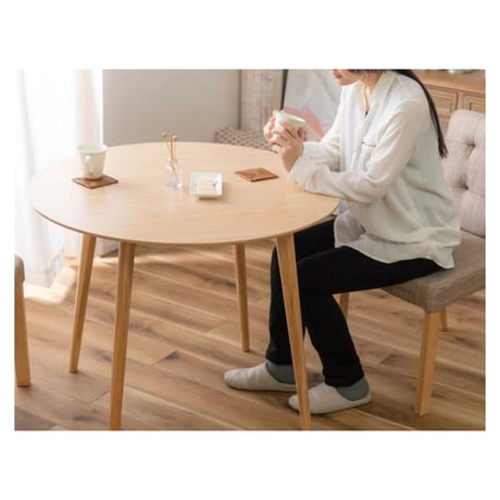 PINE ROUND DINING TABLE 900 / ラウンド ダイニングテーブル / 北欧風デザインのナチュラルな円形テーブル