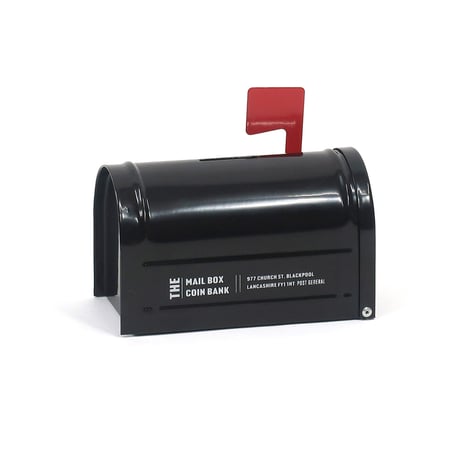 MAIL BOX COIN BANK / BLACK , WHITE , SILVER , BLUE /  U.Sメールボックスをモチーフにしたデザイン性のある貯金箱
