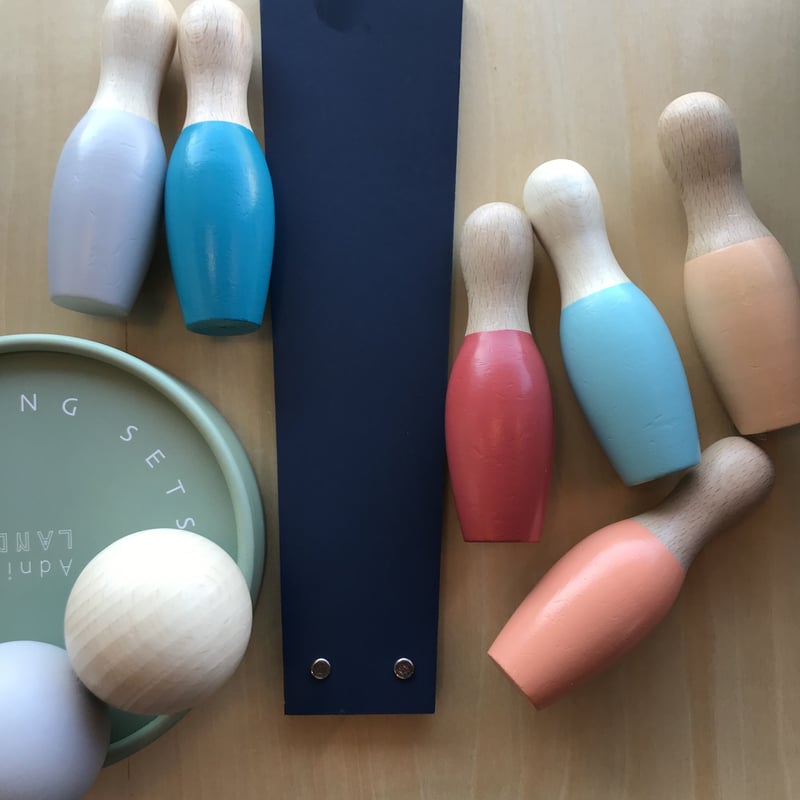 ヴィンテージ木製ボーリングセット 木のボーリング [カタログ掲載] - 木のおもちゃとグッド・トイ