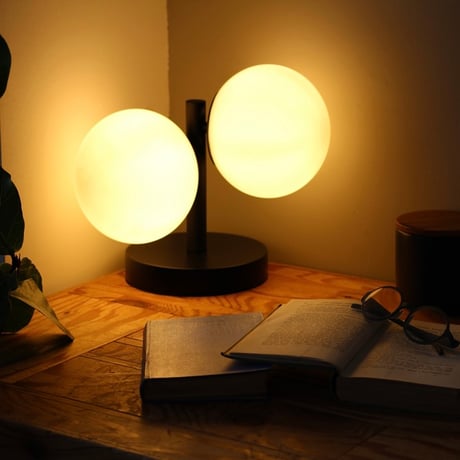 TINY GLASS TABLE LIGHT / BRID タイニーガラス テーブルライト / WHITE , BLACK / デスクライト / タッチスイッチ