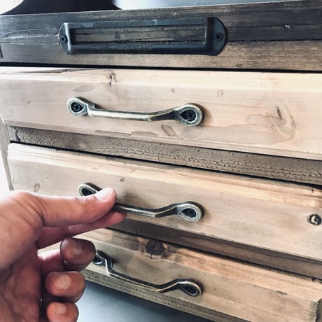 WOOD COLLECTION BOX HANDLE［ W30xD22xH34.5cm ］置き型