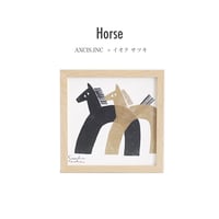 M  / Horse by イオクサツキ / ナチュラル , ブラック / 北欧ナチュラル / フレームサイズ : W222×D29×H222mm