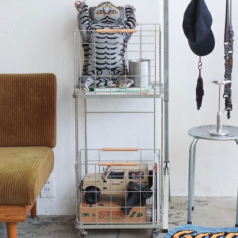 LAUNDRY WAGON ZINC / シンプルでスタイリッシュな2段式ランドリー