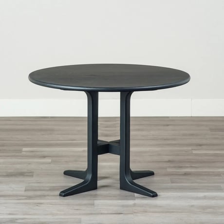 ROUND TABLE 100 / 空間を広く見せるアッシュ無垢材の円形 ダイニングテーブル / BROWN , BLACK