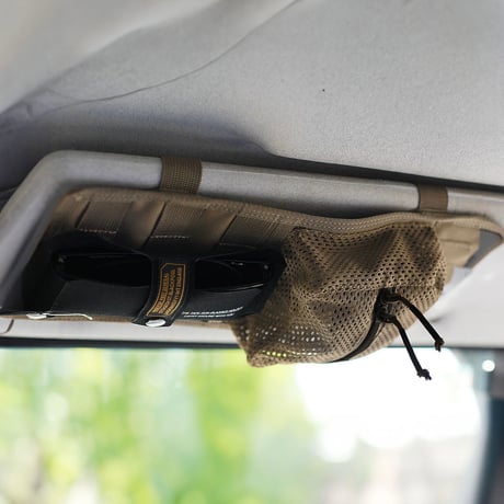 CAR VISOR ORGANIZER / WOLF BROWN , BLACK / 車内サンバイザー収納 /サングラスケース / 眼鏡ケース
