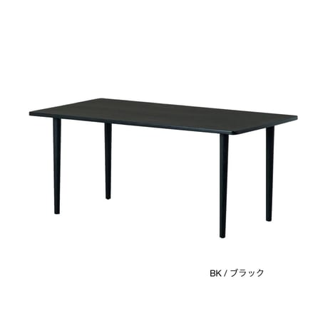 ASH DINING TABLE 1600 / BROWN , BLACK / アッシュ無垢材のベーシックなダイニングテーブル