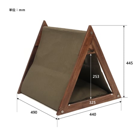 CAT TRIANGLE TENT / 三角形のデザインが印象的なテント型ねこベッド / BY THE AROROG / GROOM