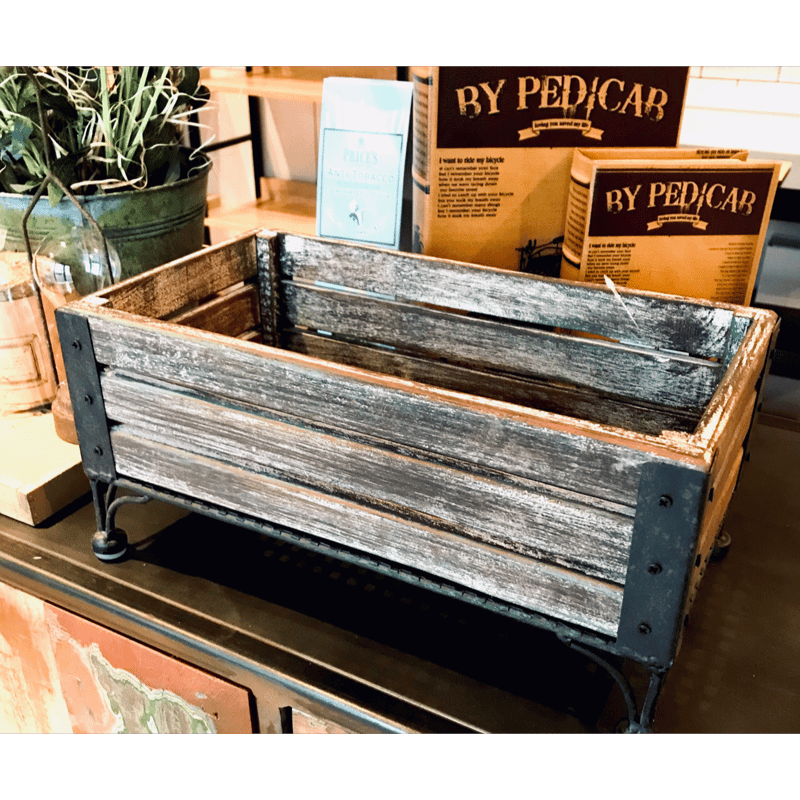 IRON × WOOD STAND WOOD BOX / 小物収納 / 多肉 観葉植物 プラ