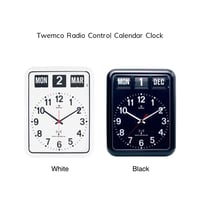 Twemco Radio Control Calendar Clock / トゥエンコラジオコントロールカレンダークロック / white , black /#RC-12A "Black"
