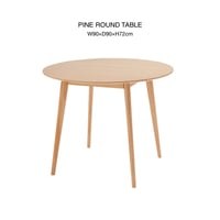 PINE ROUND DINING TABLE 900 / ラウンド ダイニングテーブル / 北欧風デザインのナチュラルな円形テーブル