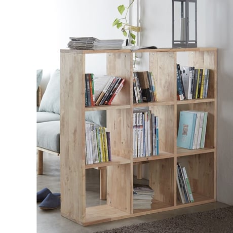 NATURAL WOOD SHELF 3×3 / オープンシェルフ / ディスプレイラック / シェルフ / 棚 / ラック / 間仕切り / リビング収納